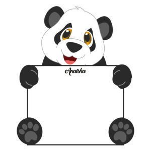 Panda Shaped White & Chalk Board  (13" x 18")